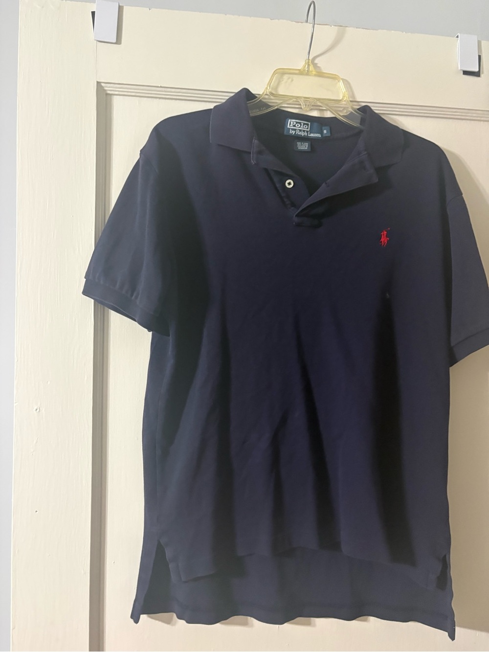 Vintage Polo by Ralph Lauren Men’s Classic Navy Polo Shirt with Red Pony